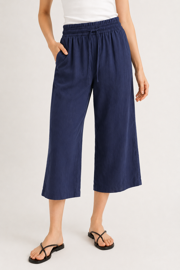 Lohnr relaxed cropped trouser in nightshade