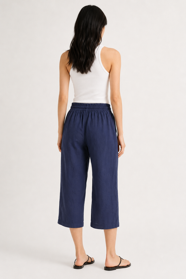 Lohnr relaxed cropped trouser in nightshade