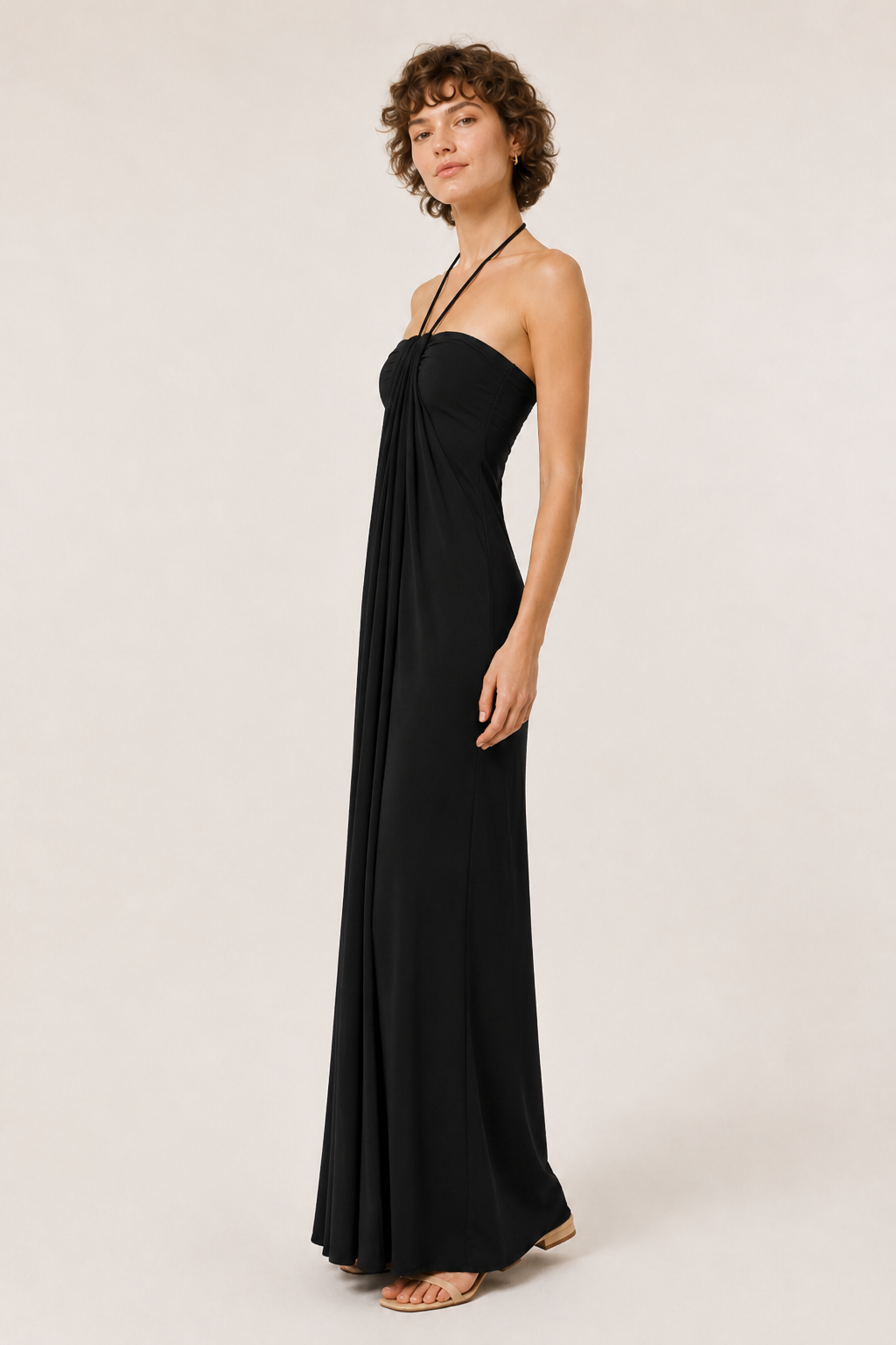 Lohnr Calla Halter Dress open back maxi gown