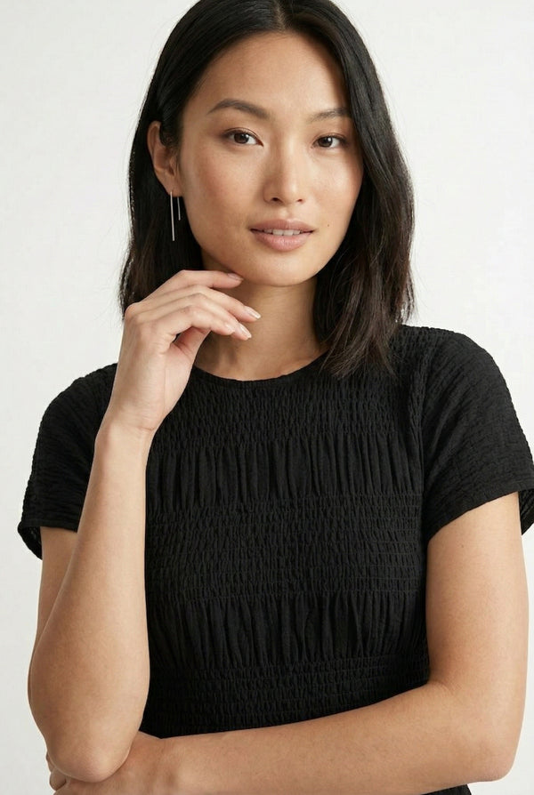 LOHNR premium women's loungewear matching set in Rich Black