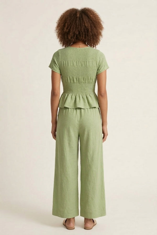 LOHNR premium women's loungewear matching set in Sage Frost