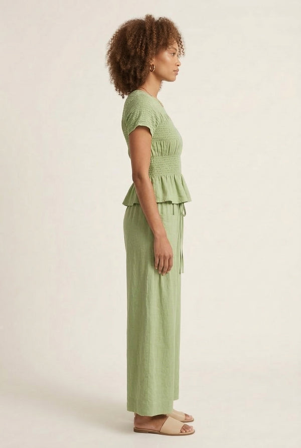 LOHNR premium women's loungewear matching set in Sage Frost