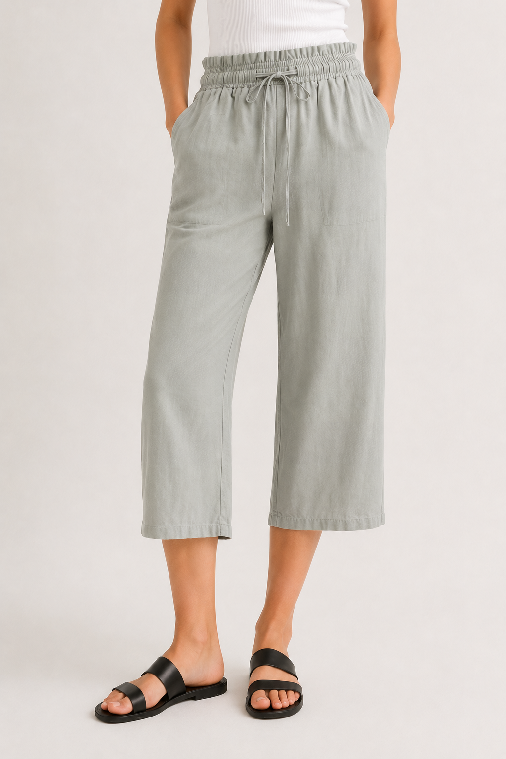 Lohnr relaxed cropped trouser in vapor