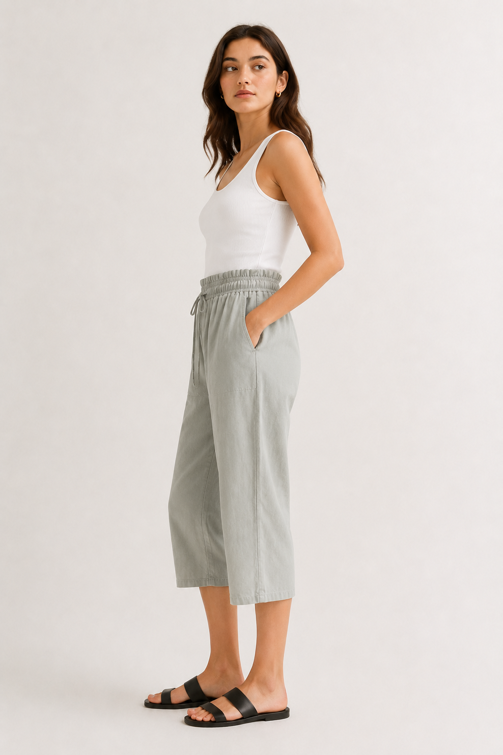 Lohnr relaxed cropped trouser in vapor