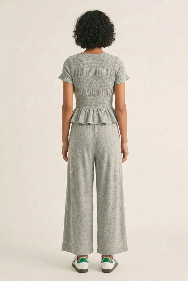 LOHNR premium women's loungewear matching set in Vintage Ash