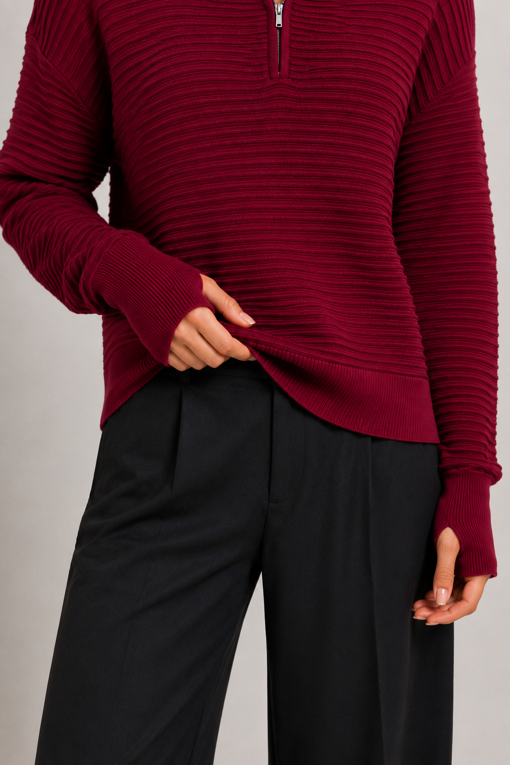 Luxe Rib Quarter-Zip
