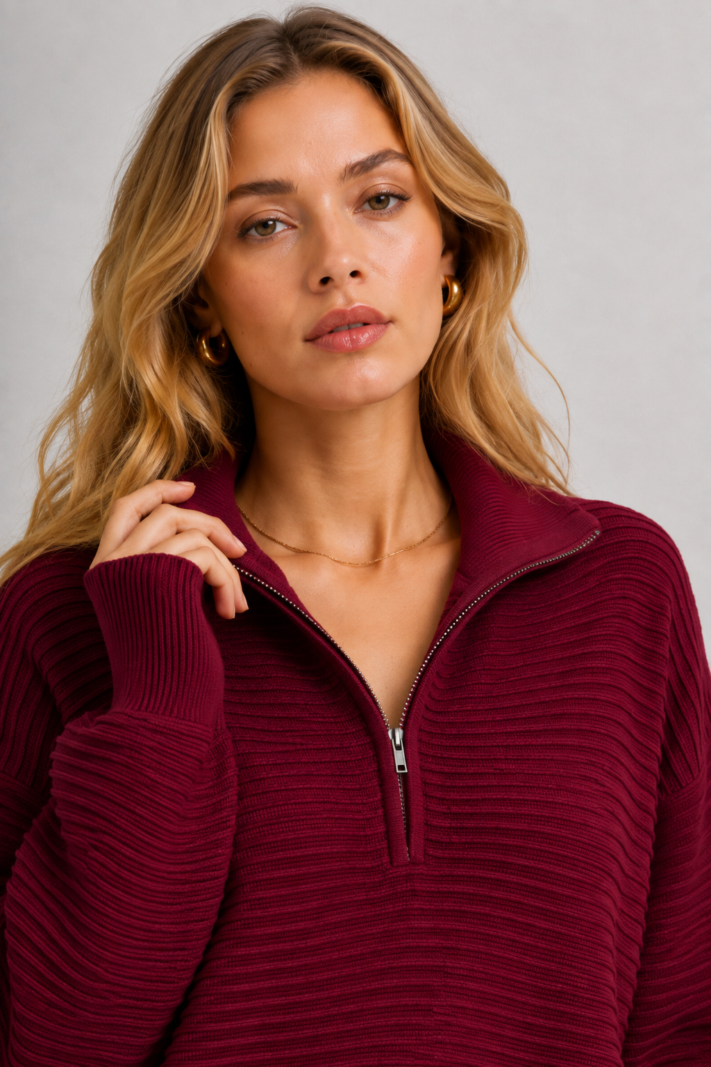 Luxe Rib Quarter-Zip