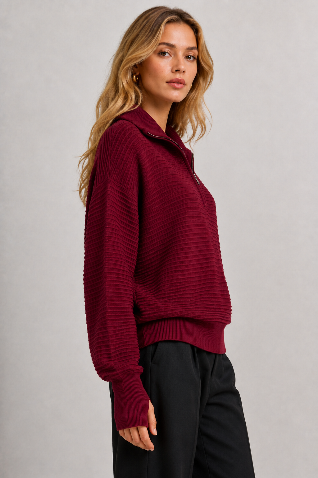 Luxe Rib Quarter-Zip