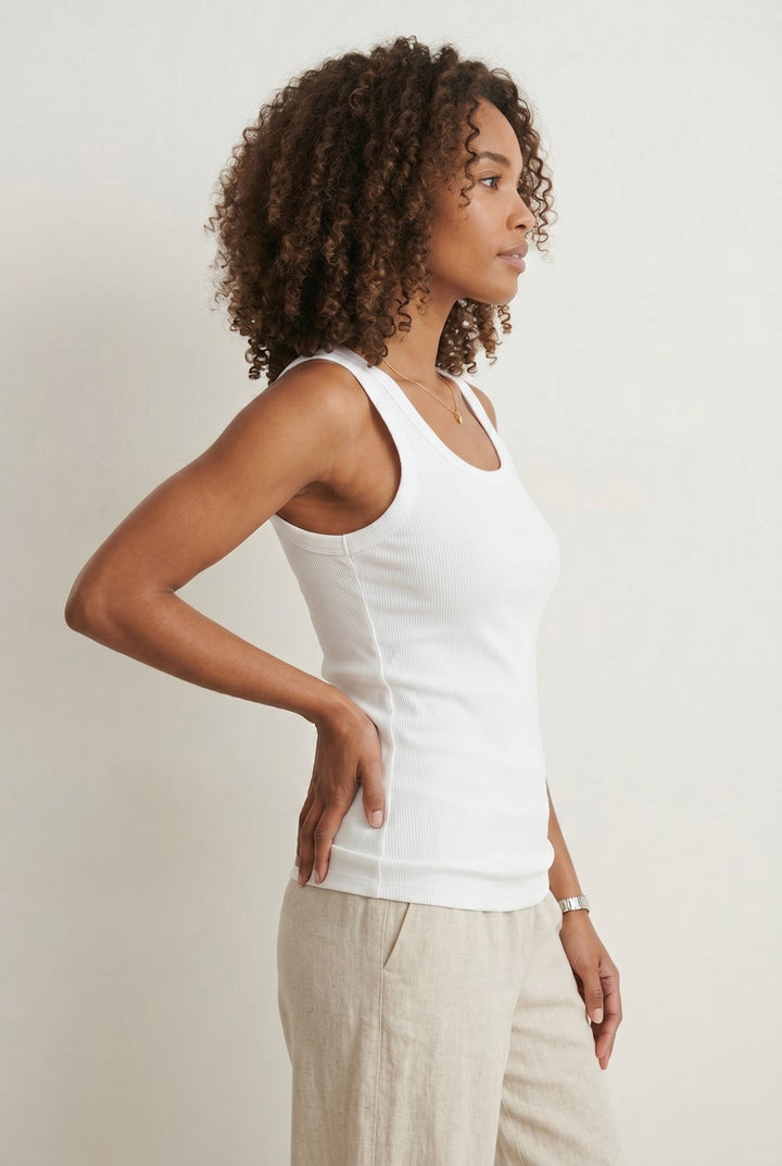 Staple Scoop Tank - Blanc