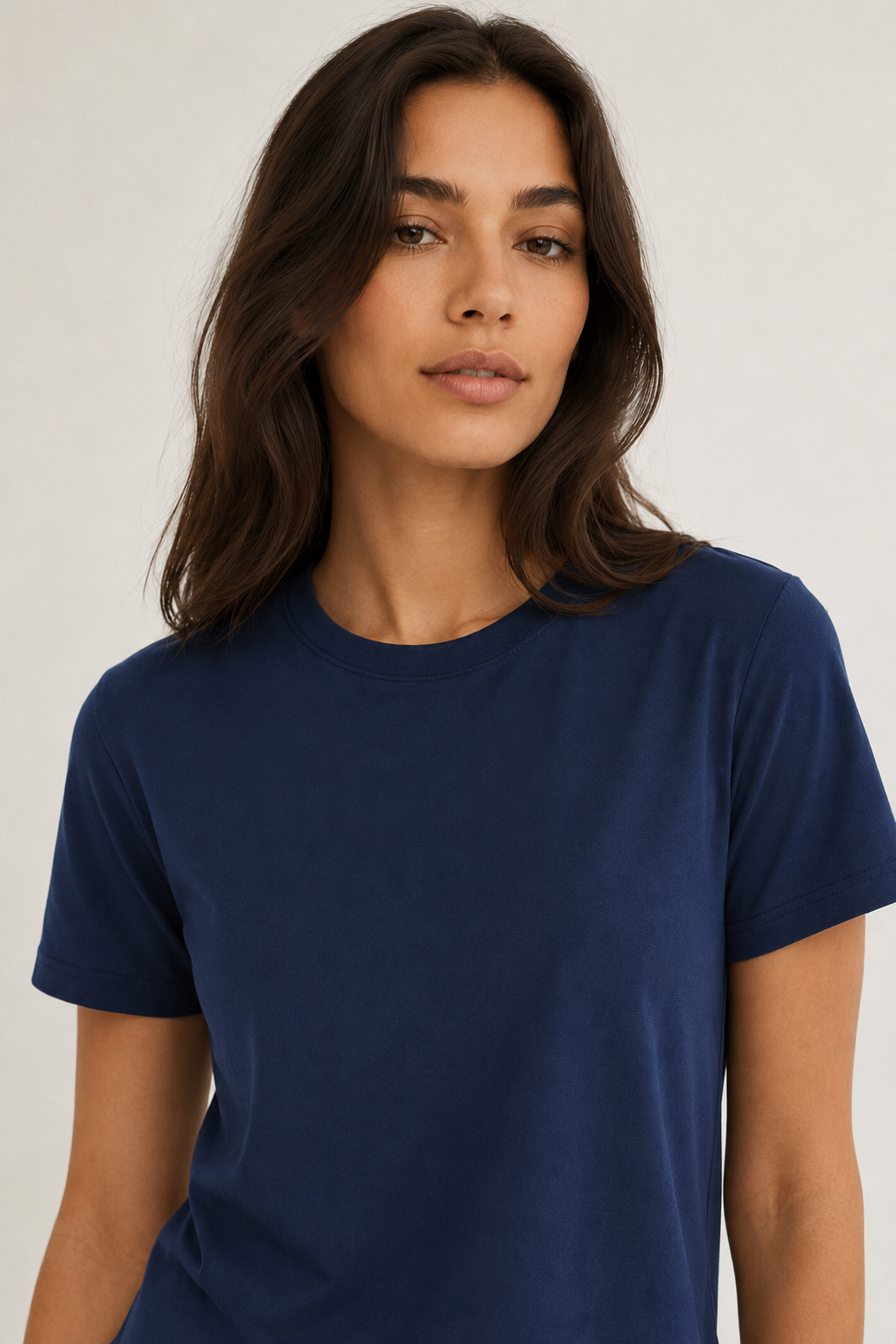 Womens casual admiral navy blue short sleeve t-shirt mini dress
