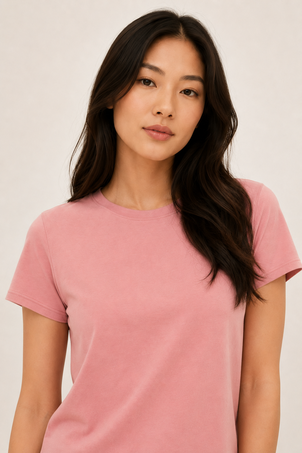 Womens casual dry rose pink short sleeve t-shirt mini dress